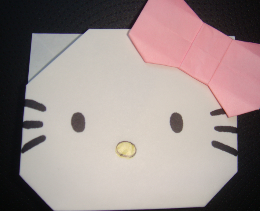 キティちゃん折り紙の折り方