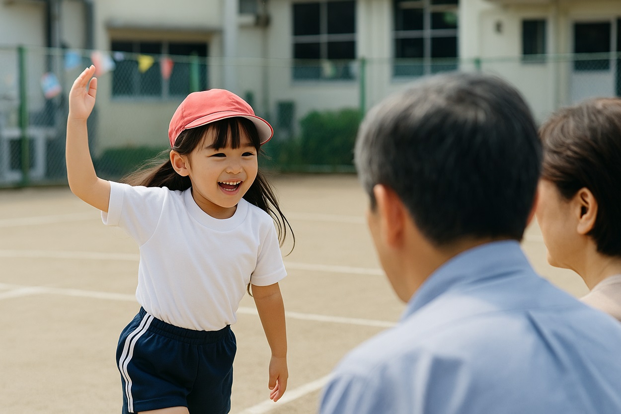 義両親の孫の行事参加